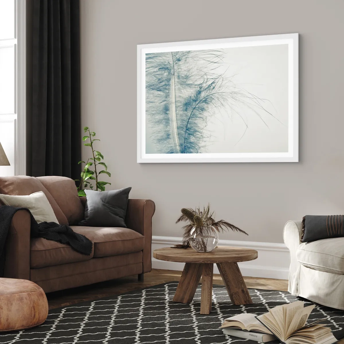 Poster în ramă albă - Șoapta naturii - 70x50 cm