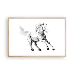 Poster în ramă de stejar deschis - Suflet neîmblânzit - 91x61 cm