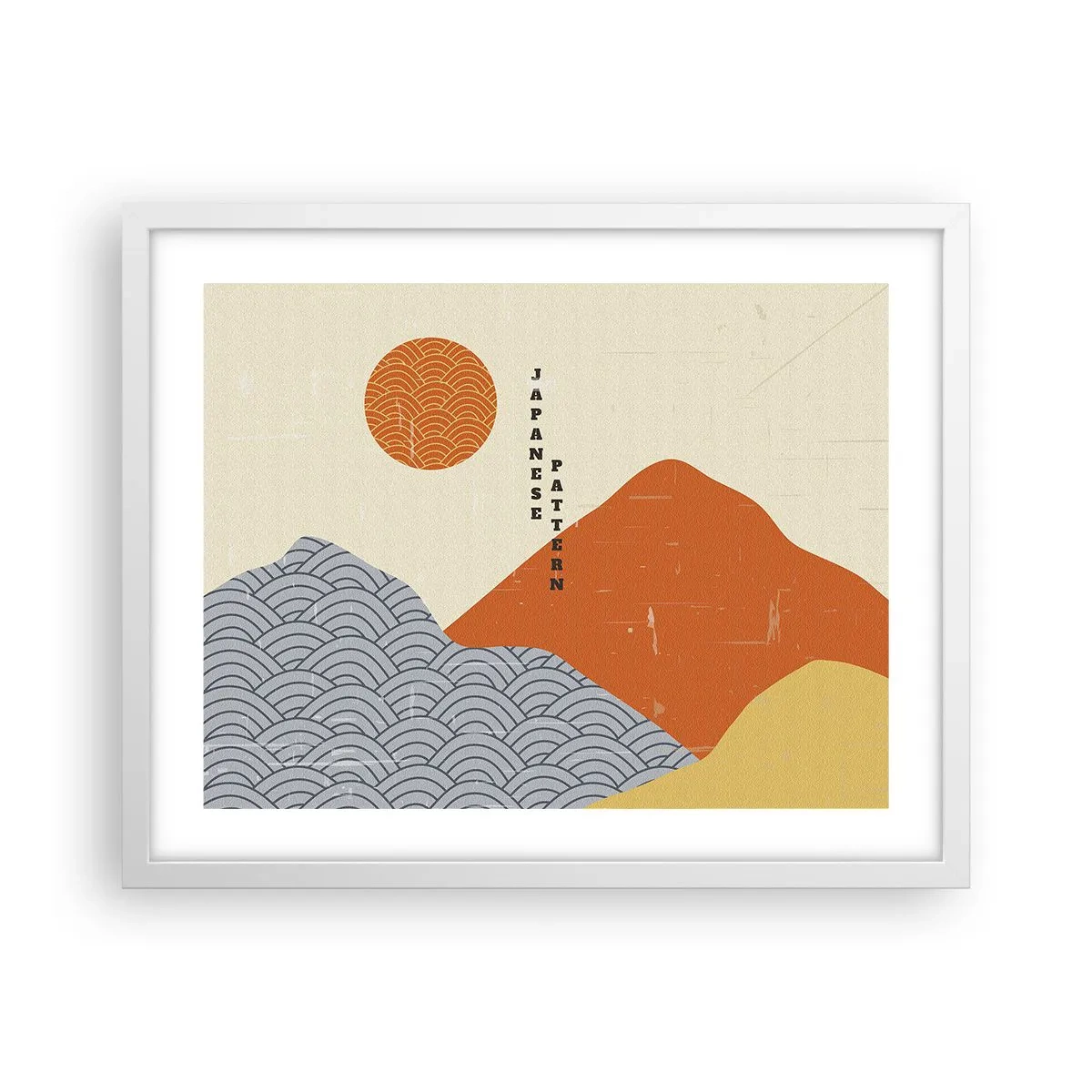 Poster în ramă albă - În stil japonez - 50x40 cm