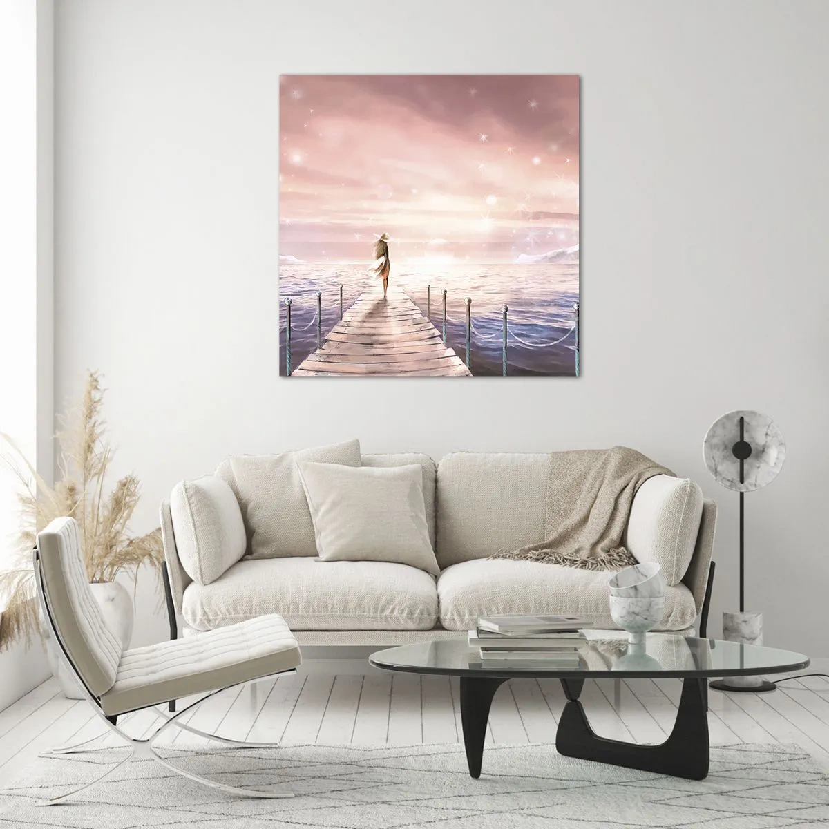 Tablou pe sticlă - În lumina unui vis - 50x50 cm