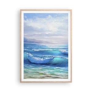 Poster în ramă de stejar deschis - Oferă alinare - 70x100 cm