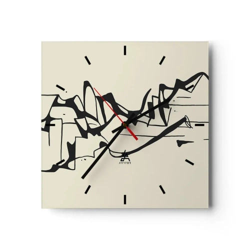 Ceas de perete - Ceas pe sticlă - Poate că peisajul - 40x40 cm