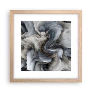 Poster în ramă de stejar deschis - Piatră și floare - 30x30 cm