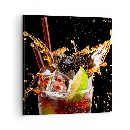 Tablou pe pânză - Bucurie și energie colorată - 60x60 cm