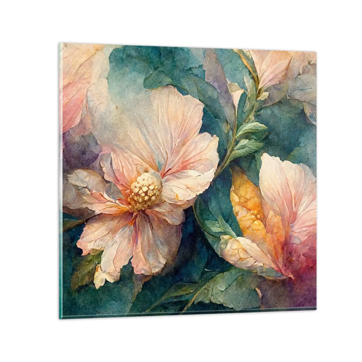 Tablou pe sticlă - Subtilitate pură - 60x60 cm