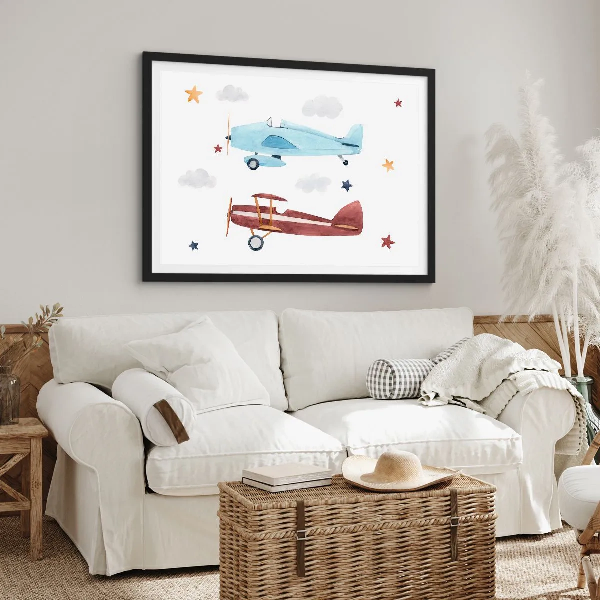 Poster în ramă neagră - Domnule Pilot, vă așteptăm! - 50x40 cm