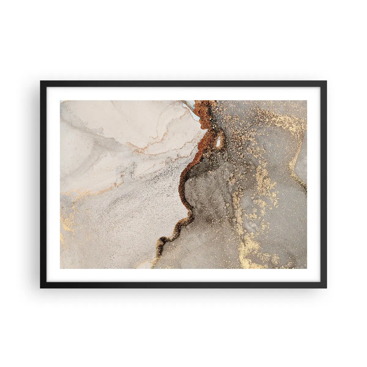 Poster în ramă neagră - La granița culorilor - 70x50 cm