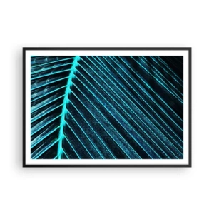 Poster în ramă neagră - Textura verdelui - 100x70 cm