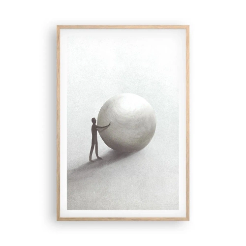 Poster în ramă de stejar deschis - Jocul vieții - 61x91 cm