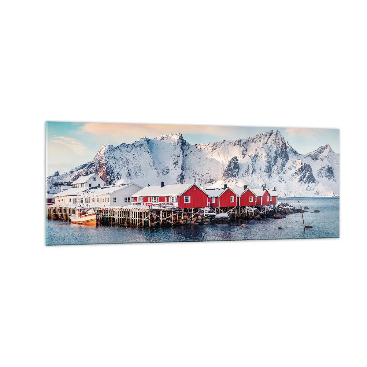 Tablou pe sticlă - Retragerea nordică - 140x50 cm