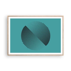 Poster în ramă de stejar deschis - Cercul - o variație geometrică - 100x70 cm