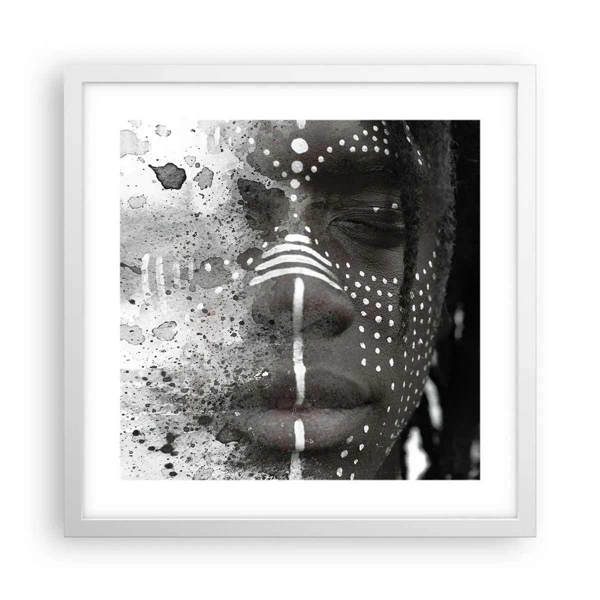 Poster în ramă albă - Descoperă spiritul original - 40x40 cm