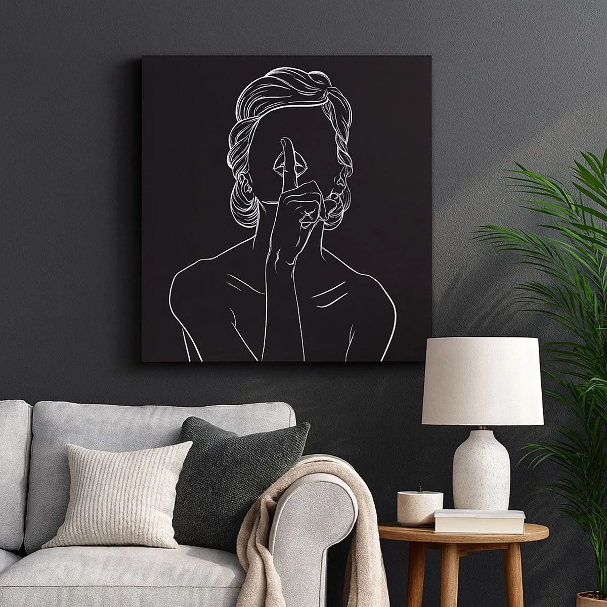 Tablou pe pânză - Frumusețea înflorește în tăcere - 30x30 cm