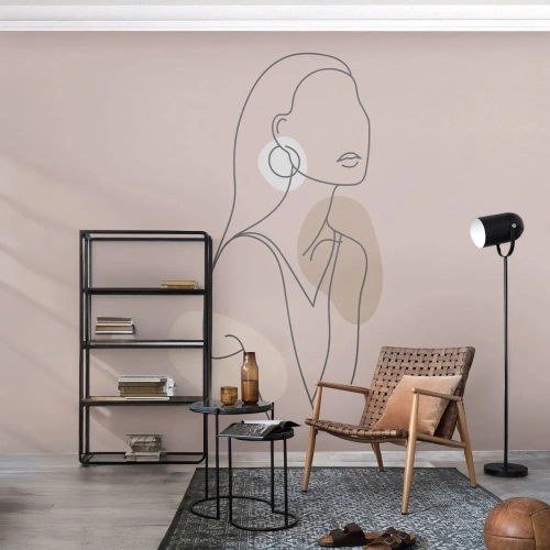 Fototapetă personalizată Premium Canvas - Icoana fecioarei - Abstracția, Femeie, Grafică