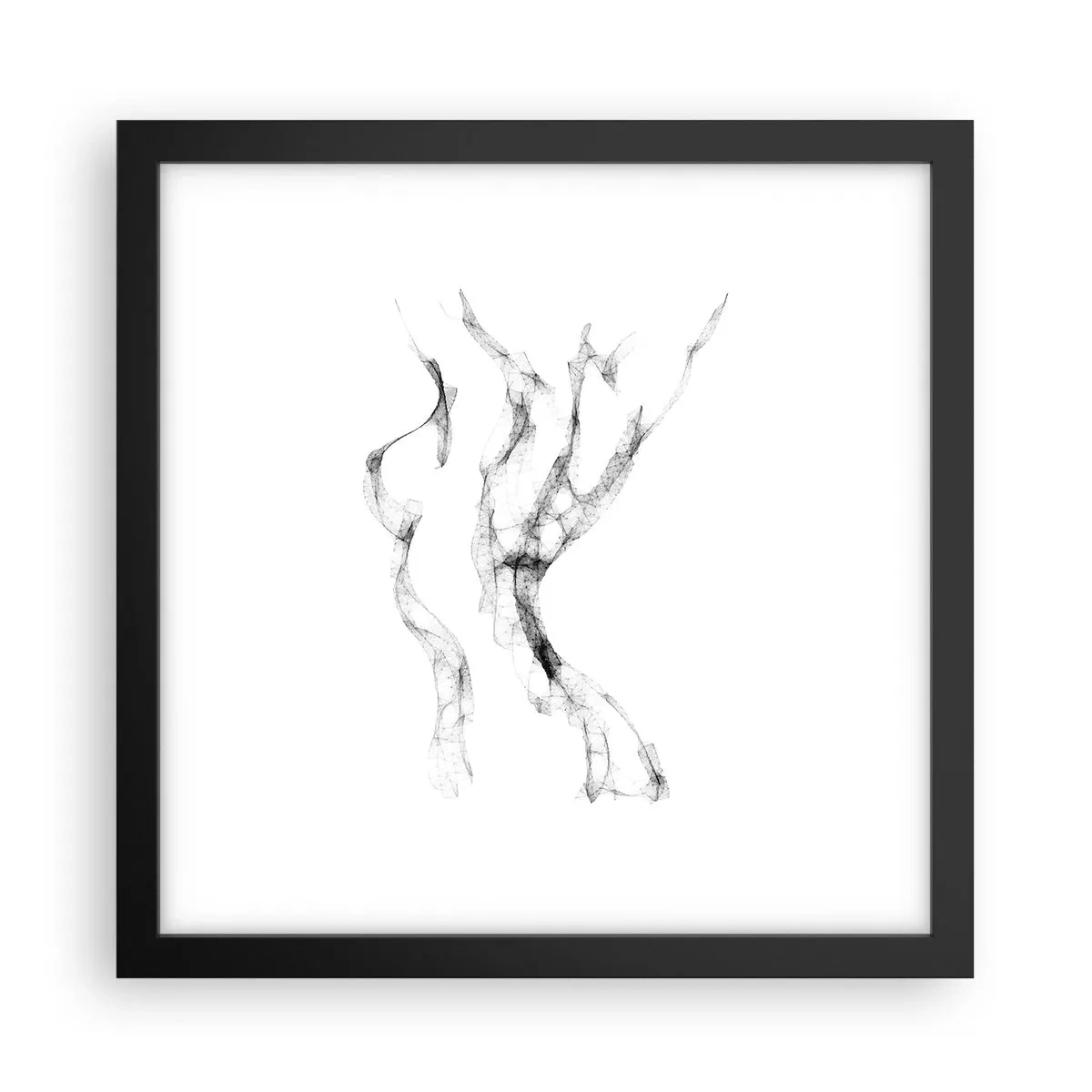 Poster în ramă neagră - Frumoasa și puternică - 30x30 cm
