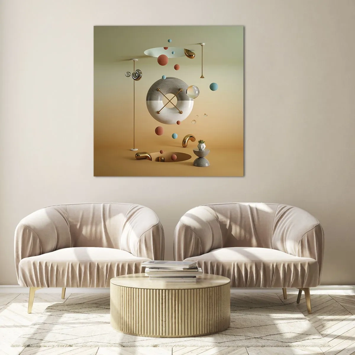 Tablou pe sticlă - Orice se poate întâmpla - 70x70 cm