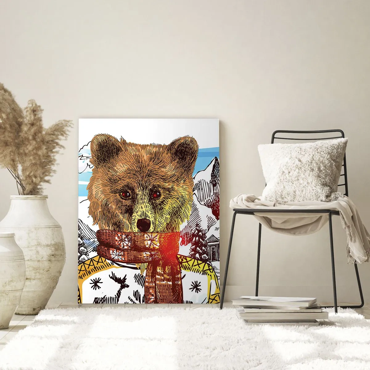 Tablou pe sticlă - Coliba ursului - 50x70 cm