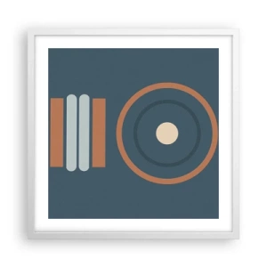 Poster în ramă albă - Esența problemei - 50x50 cm