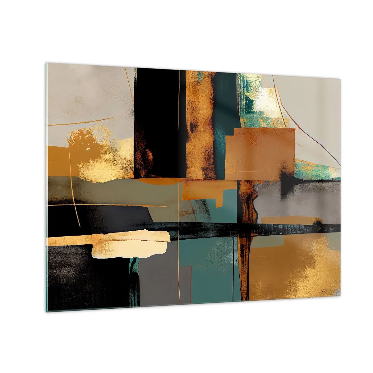 Tablou pe sticlă - Abstracția - lumină și umbră - 70x50 cm