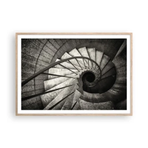 Poster în ramă de stejar deschis - În sus și în jos - 100x70 cm