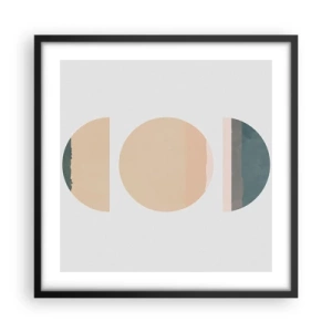 Poster în ramă neagră - Roată cu roată - 50x50 cm