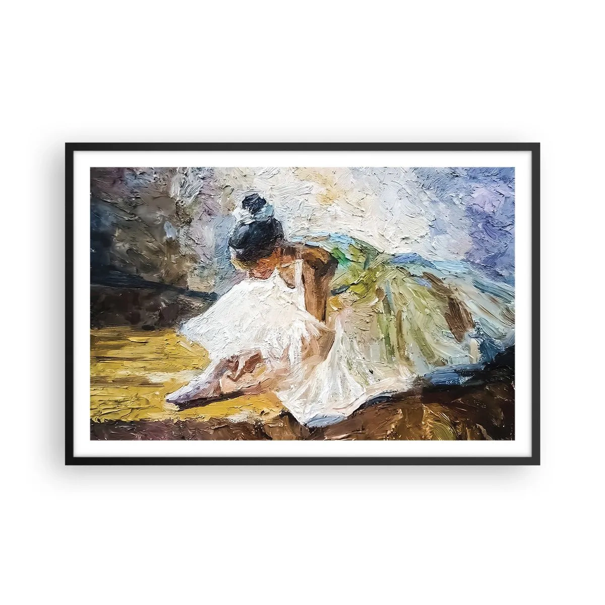 Poster în ramă neagră - Dintr-un tablou de Degas - 91x61 cm