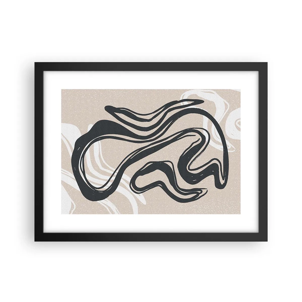 Poster în ramă neagră - Expresie multiplicată - 40x30 cm