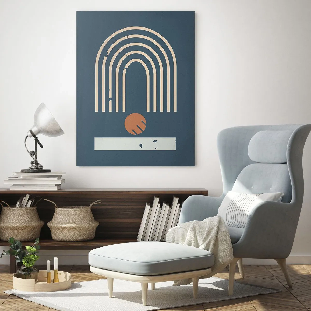 Tablou pe sticlă - Geometrie în funcție de rodie - 50x70 cm