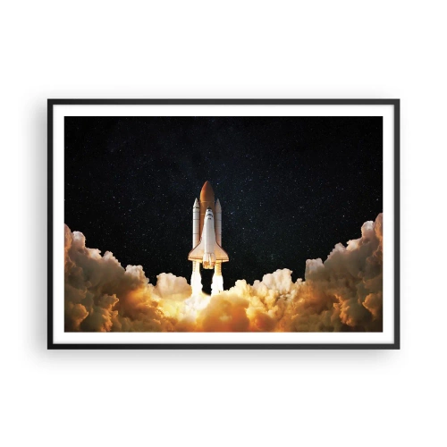 Poster în ramă neagră - Ad astra! - 100x70 cm