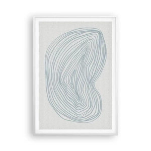 Poster în ramă albă - Zâmbet de picături - 70x100 cm