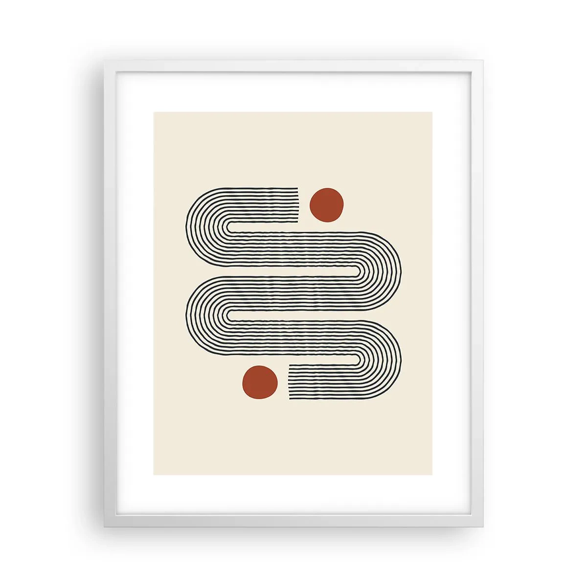 Poster în ramă albă - De la început până la sfârșit - 40x50 cm