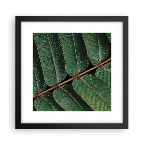 Poster în ramă neagră - Într-un ritm verde - 30x30 cm
