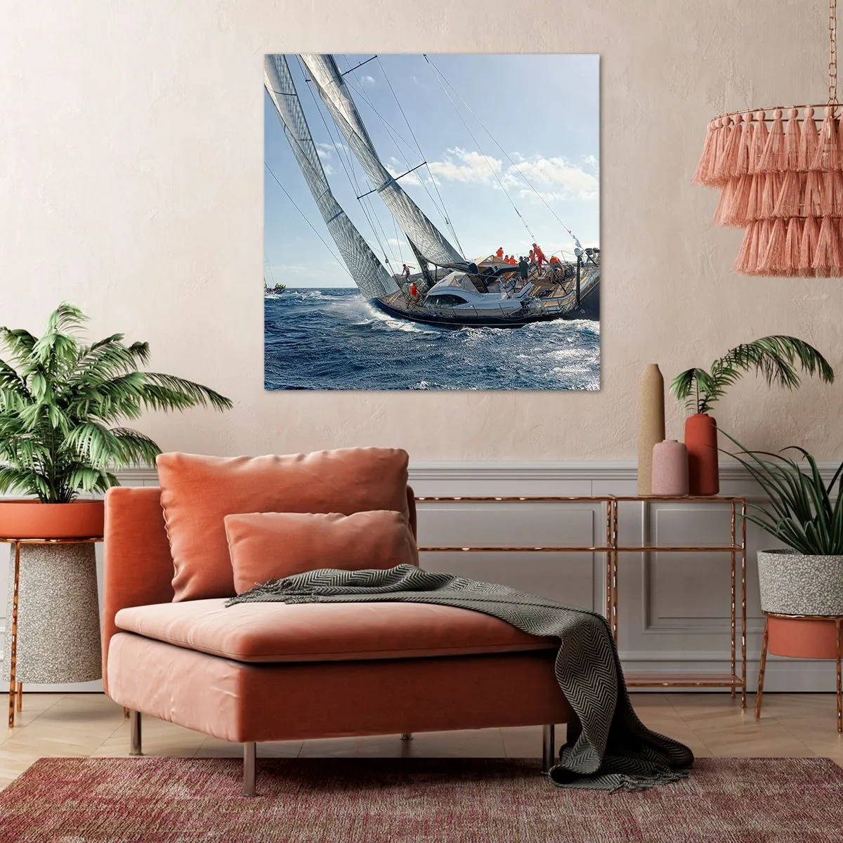 Tablou pe pânză - Să câștige cel mai bun - 40x40 cm