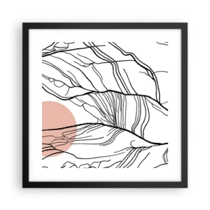 Poster în ramă neagră - Într-o rețea de crengi - 40x40 cm