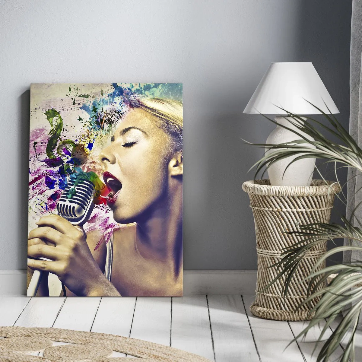Tablou pe pânză - Pictează lumea cu vocea ta - 70x100 cm