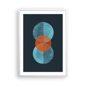 Poster în ramă albă - Compoziție simetrică - 50x70 cm