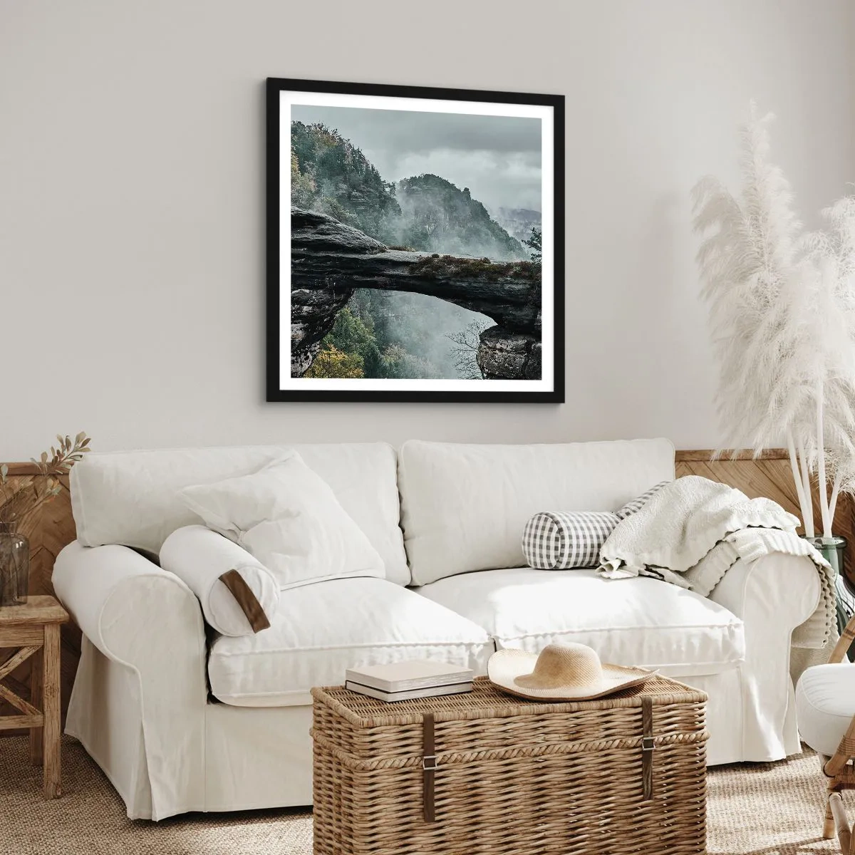 Poster în ramă neagră - Aventura este pe cale să înceapă - 50x50 cm