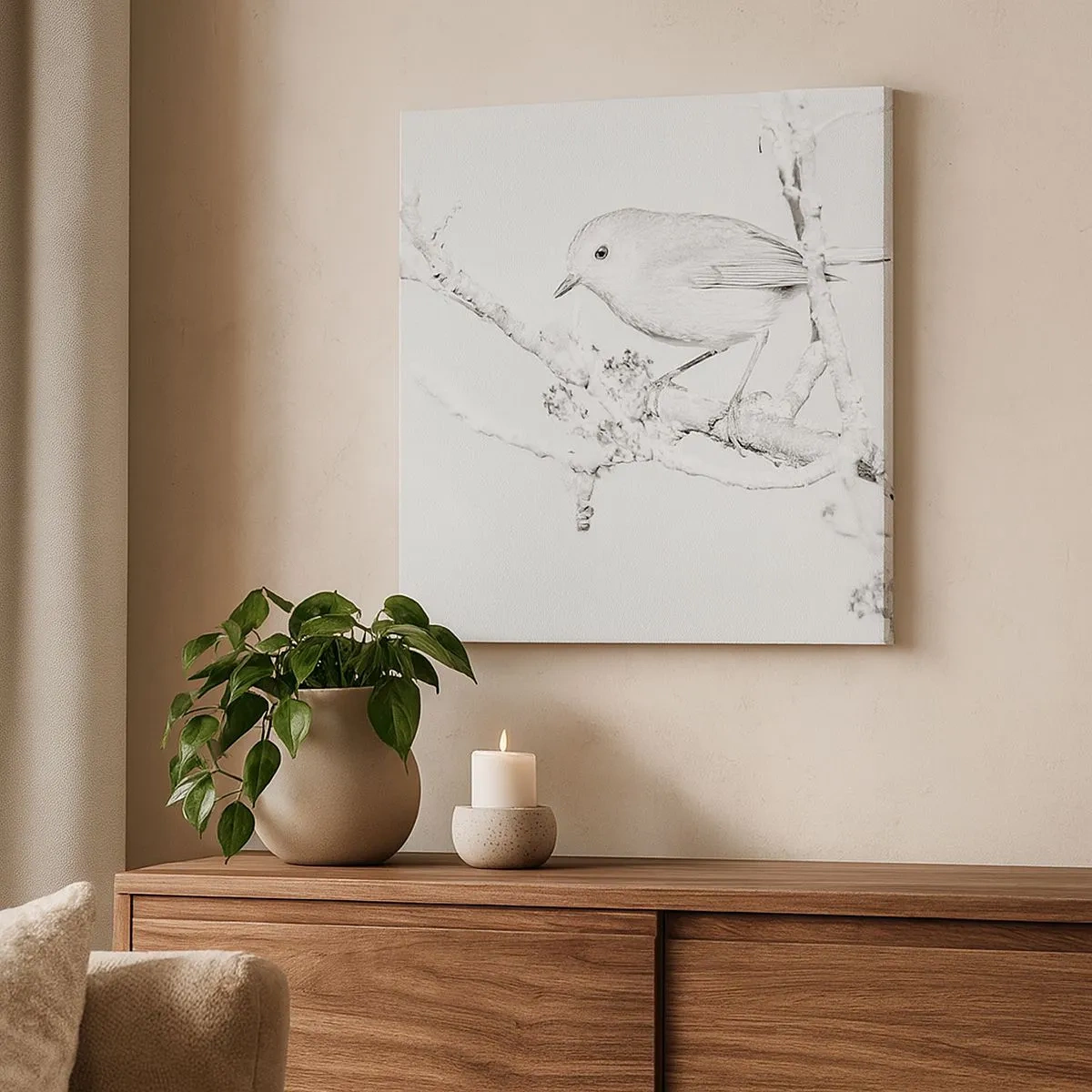 Tablou pe pânză - Dimineață de iarnă - 30x30 cm