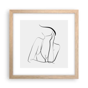 Poster în ramă de stejar deschis - Pe valul unui vis - 30x30 cm