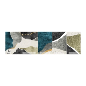 Mostră de Tapet Standard Eco - Compoziție mozaic cu fir de aur - Abstracţionism, Art Deco, Bucată - 100x30 cm