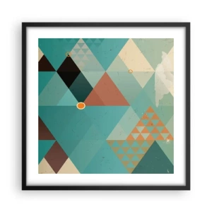 Poster în ramă neagră - Unitatea multiplicității, multiplicitatea unității - 50x50 cm