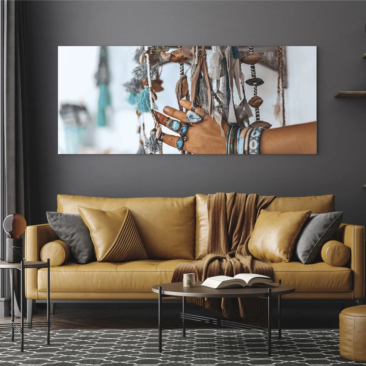 Tablou pe sticlă - Comori locale - 160x50 cm