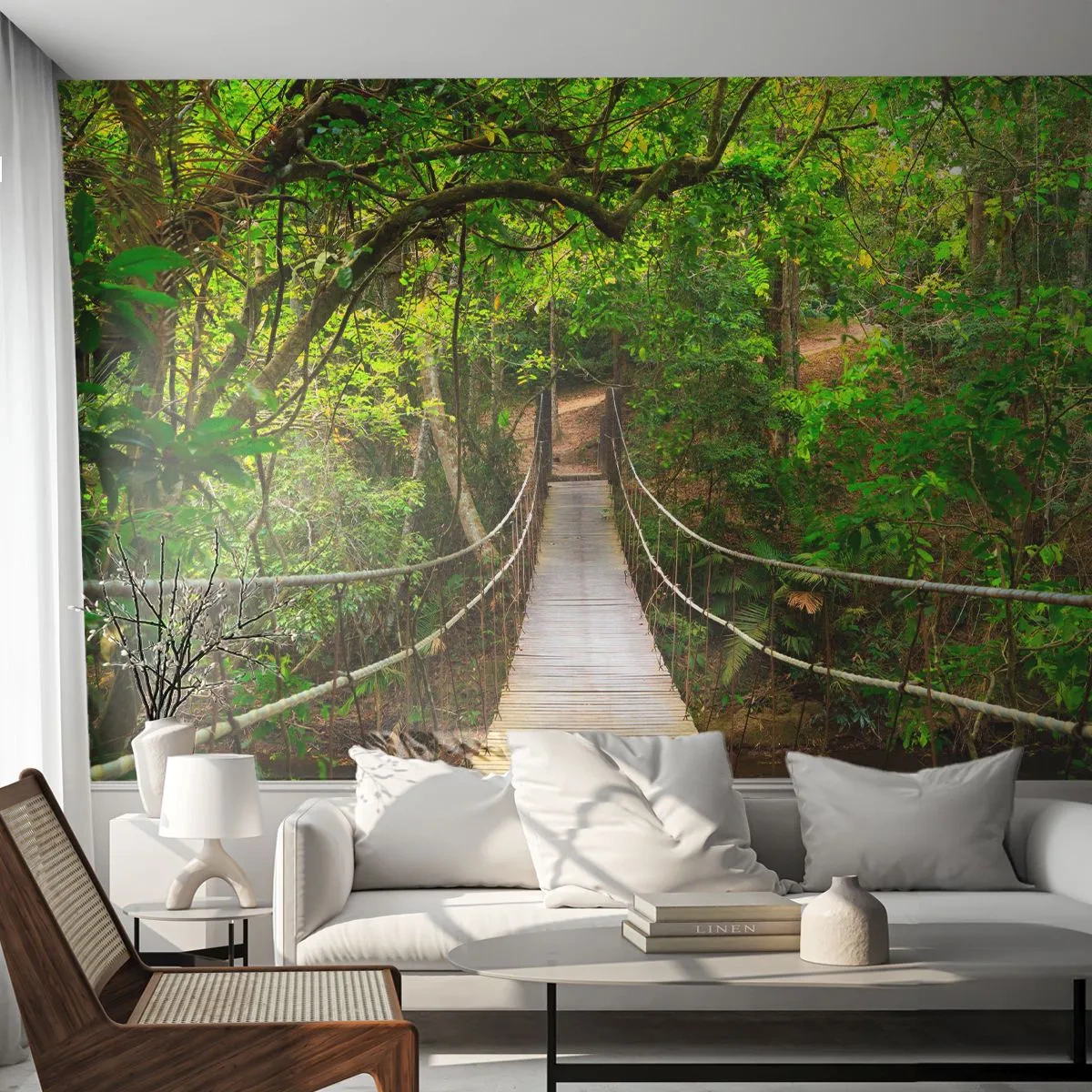 Tapet Premium Sand - Pentru că în grădină crește o liană - Peisaj, pădure, Natură - 100x70 cm