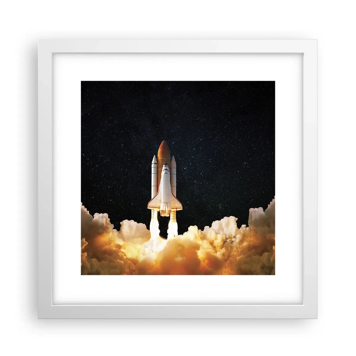 Poster în ramă albă - Ad astra! - 30x30 cm