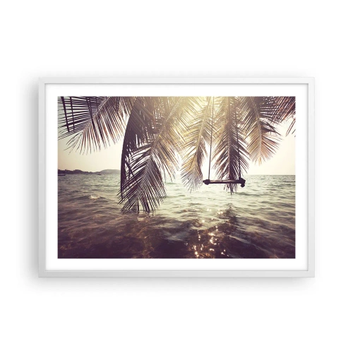 Poster în ramă albă - Poți să te dai în vânt după pofta inimii tale - 70x50 cm