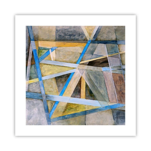 Poster - Drept sau de-a curmezișul? - 40x40 cm