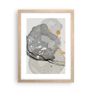 Poster în ramă de stejar deschis - Compoziție organică - 30x40 cm