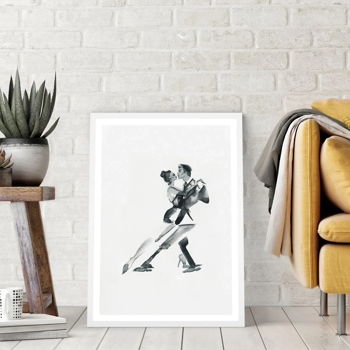 Poster în ramă albă - Într-un ritm - 40x50 cm