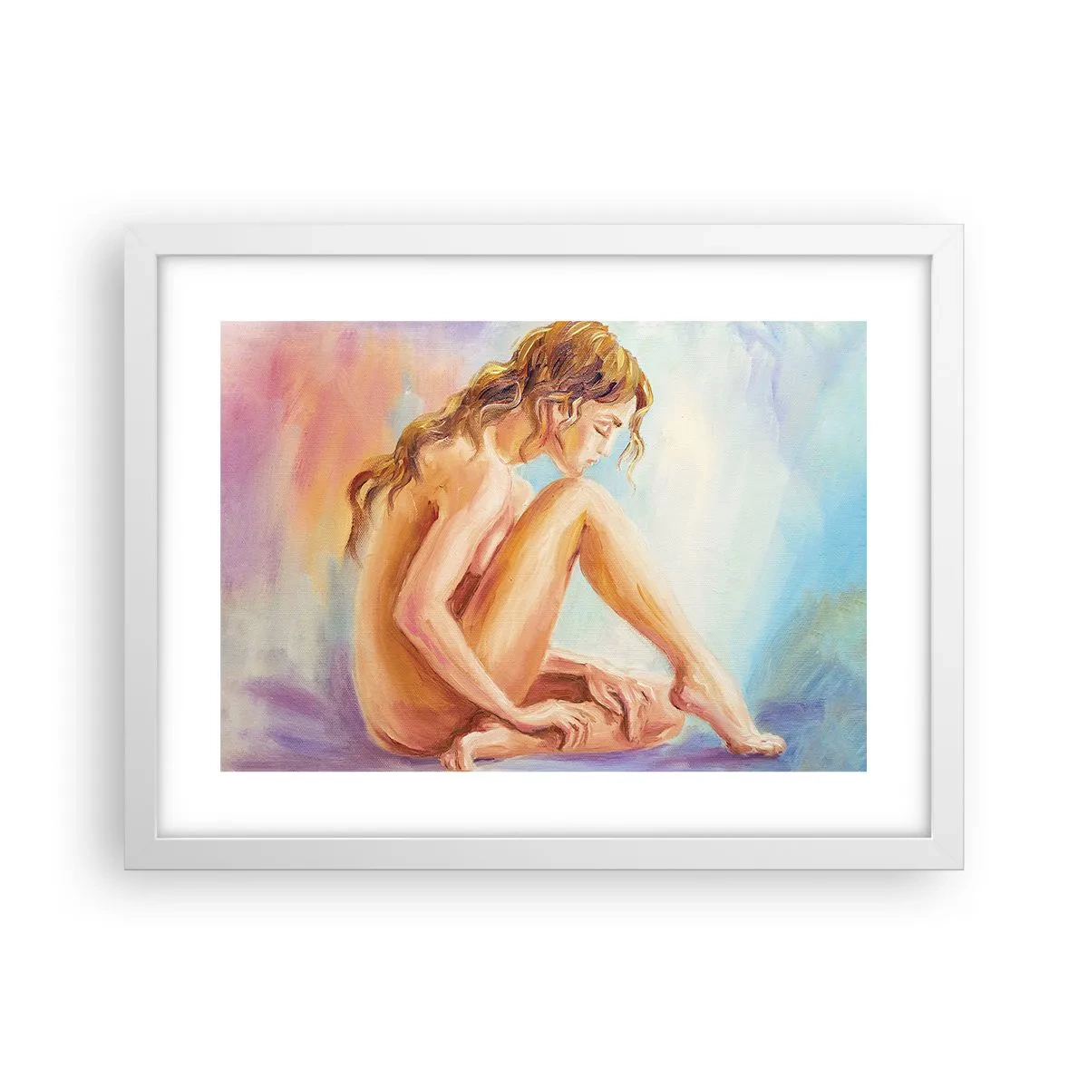 Poster în ramă albă - Gest de tinerețe - 40x30 cm