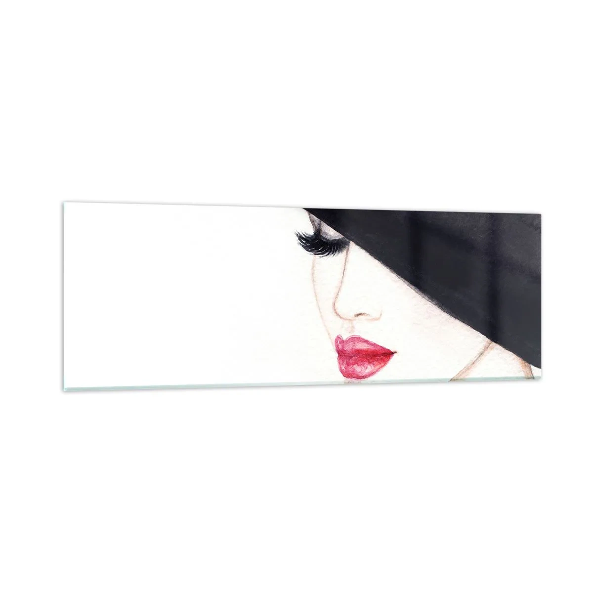 Tablou pe sticlă - Eleganță și senzualitate - 90x30 cm